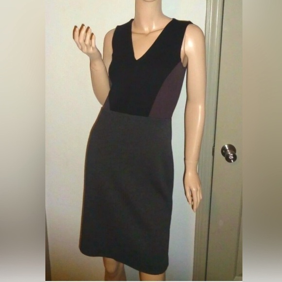 Ann Taylor loft herringbone color block sheath dress sz 2P - Picture 1 of 7
